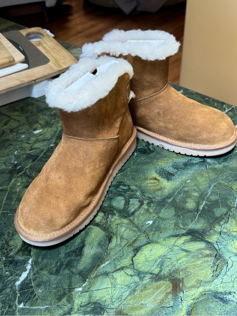 Koolaburra by UGG Suede Button Mini Boots - Jordina - Women Size 9